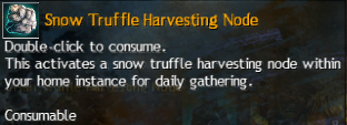 MMOJUGG Guild Wars 2 US Snow Truffle Harvesting Node Details View of Item Function and Use